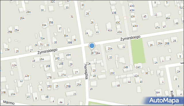Kobyłka, Żymirskiego Franciszka, gen., 18, mapa Kobyłka