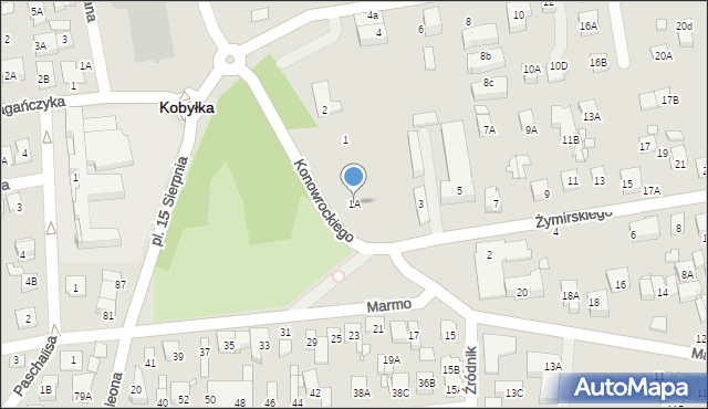 Kobyłka, Żymirskiego Franciszka, gen., 1A, mapa Kobyłka