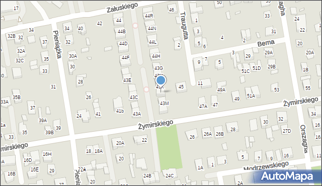 Kobyłka, Żymirskiego Franciszka, gen., 43L, mapa Kobyłka