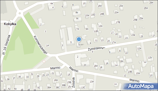 Kobyłka, Żymirskiego Franciszka, gen., 7, mapa Kobyłka