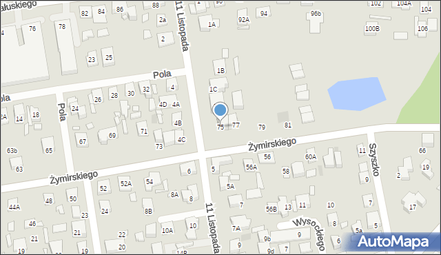 Kobyłka, Żymirskiego Franciszka, gen., 75, mapa Kobyłka