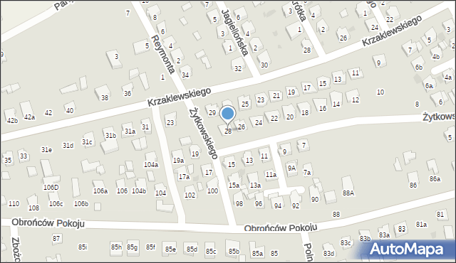 Kolbuszowa, Żytkowskiego, prof., 28, mapa Kolbuszowa