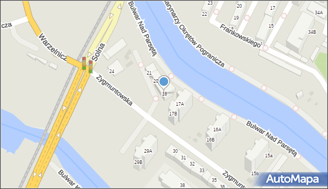Kołobrzeg, Zygmuntowska, 18, mapa Kołobrzegu