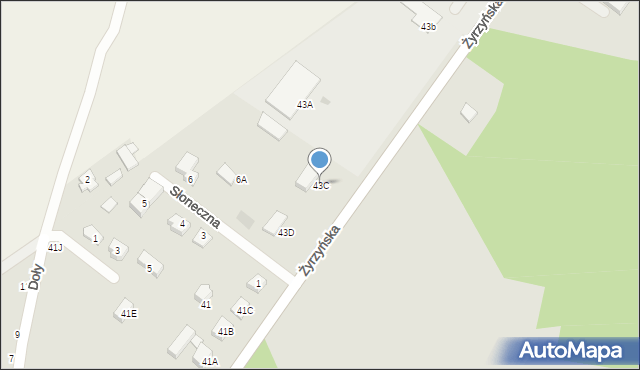 Końskowola, Żyrzyńska, 43C, mapa Końskowola