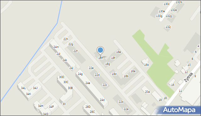 Koszalin, Żytnia, 18h, mapa Koszalina