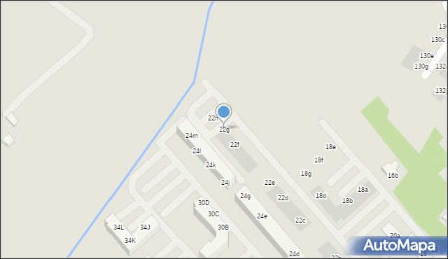Koszalin, Żytnia, 22g, mapa Koszalina
