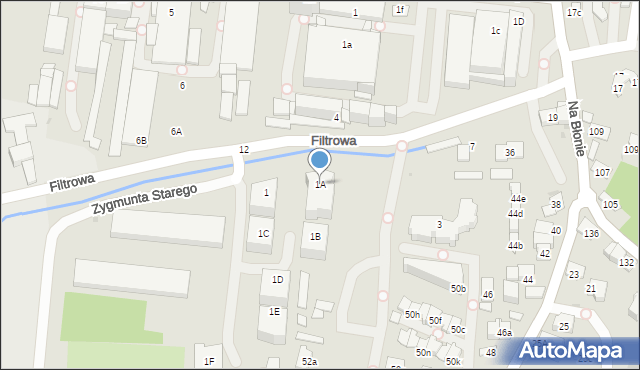 Kraków, Zygmunta I Starego, 1A, mapa Krakowa
