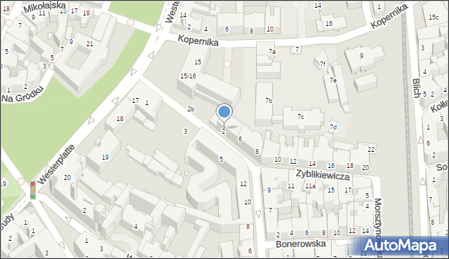 Kraków, Zyblikiewicza Mikołaja, 4, mapa Krakowa