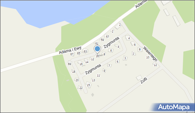 Kręsk, Zygmunta, 10, mapa Kręsk