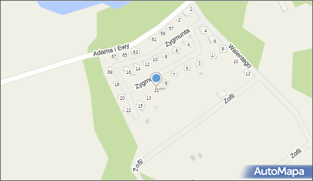 Kręsk, Zygmunta, 11, mapa Kręsk