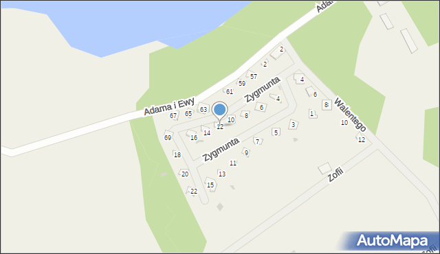 Kręsk, Zygmunta, 12, mapa Kręsk