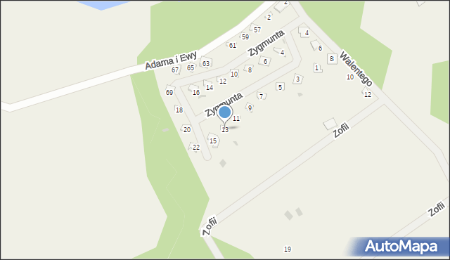 Kręsk, Zygmunta, 13, mapa Kręsk