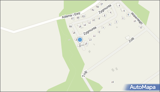 Kręsk, Zygmunta, 22, mapa Kręsk