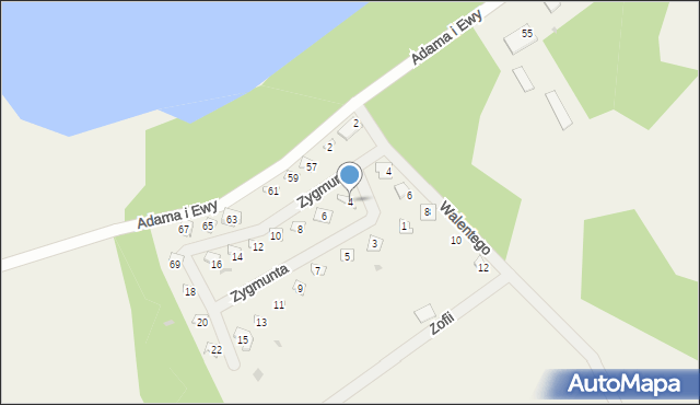 Kręsk, Zygmunta, 4, mapa Kręsk