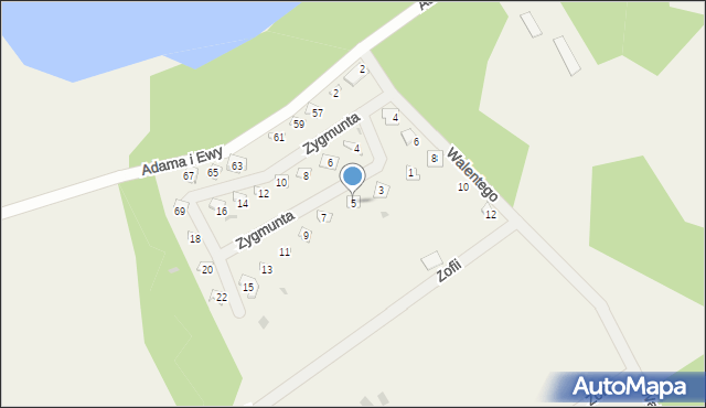 Kręsk, Zygmunta, 5, mapa Kręsk