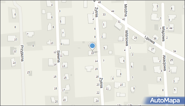 Kruszyn Krajeński, Żytnia, 12, mapa Kruszyn Krajeński