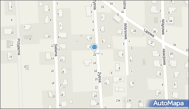 Kruszyn Krajeński, Żytnia, 14, mapa Kruszyn Krajeński