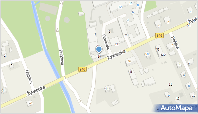 Łękawica, Żywiecka, 19, mapa Łękawica