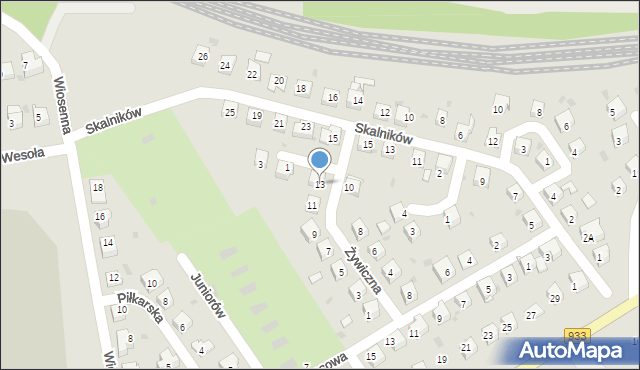 Libiąż, Żywiczna, 13, mapa Libiąż