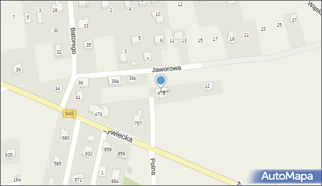 Łodygowice, Żywiecka, 47B, mapa Łodygowice