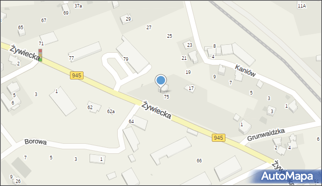 Łodygowice, Żywiecka, 81, mapa Łodygowice