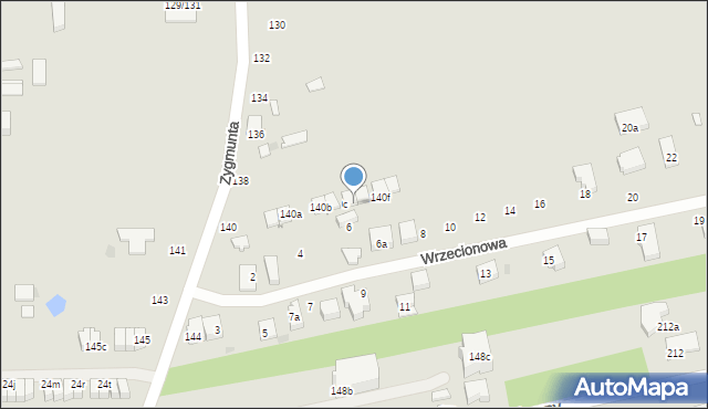 Łódź, Zygmunta, 140d, mapa Łodzi