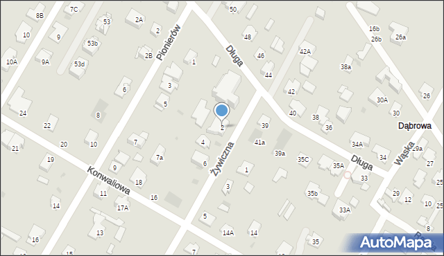 Łomianki, Żywiczna, 2, mapa Łomianki