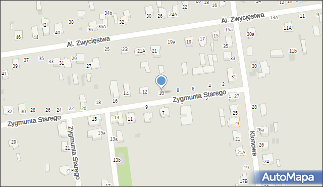 Lubartów, Zygmunta I Starego, 10, mapa Lubartów