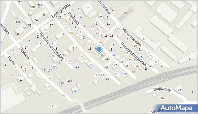 Lublin, Żytnia, 22, mapa Lublina