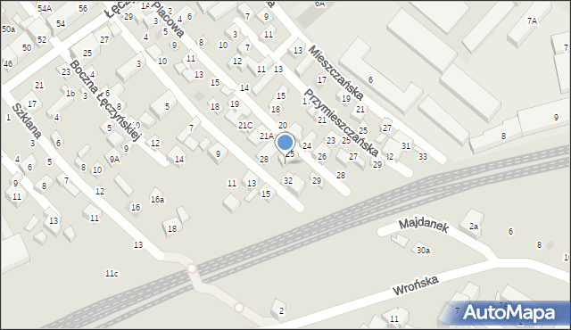 Lublin, Żytnia, 30, mapa Lublina
