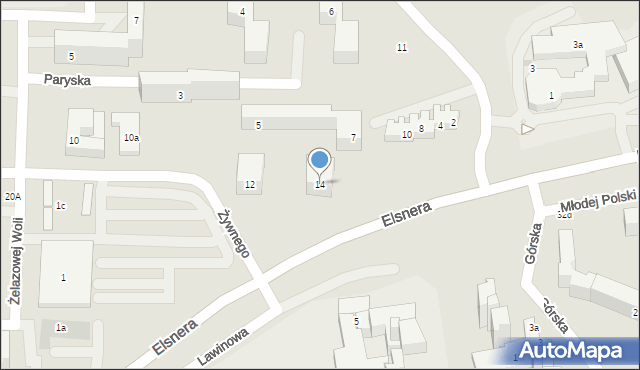 Lublin, Żywnego Wojciecha, 14, mapa Lublina