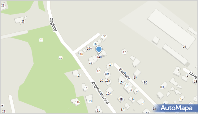 Marki, Zygmuntowska, 14B, mapa Marki