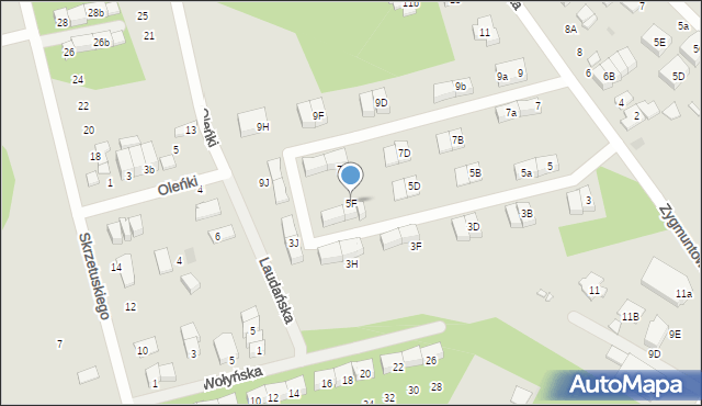 Marki, Zygmuntowska, 5F, mapa Marki