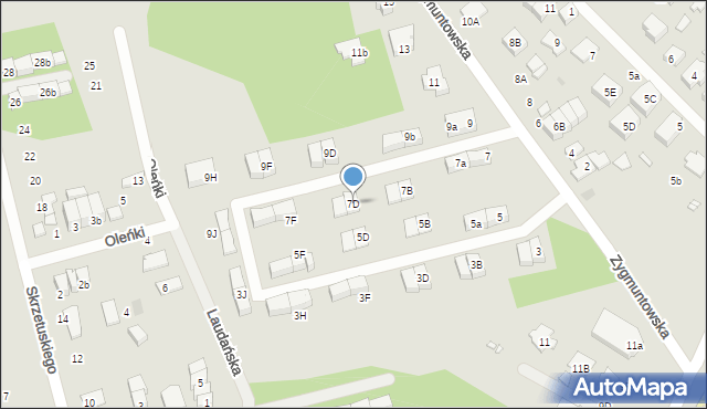 Marki, Zygmuntowska, 7D, mapa Marki