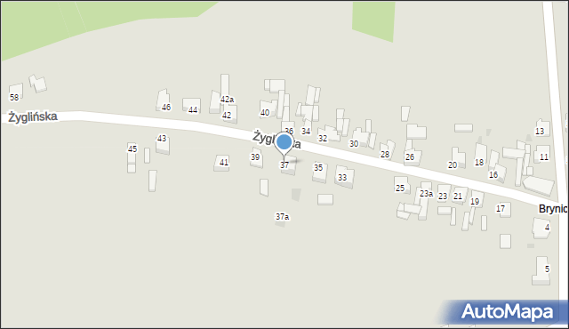 Miasteczko Śląskie, Żyglińska, 37, mapa Miasteczko Śląskie