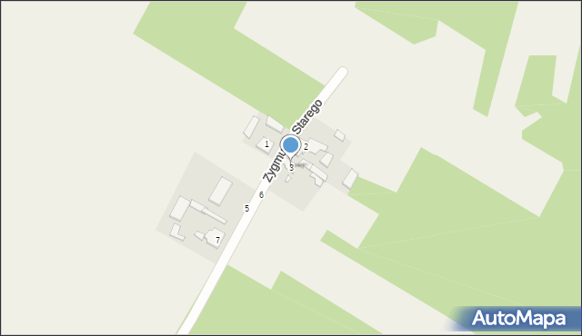 Miedźno, Zygmunta I Starego, 3, mapa Miedźno