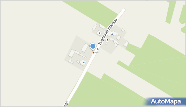 Miedźno, Zygmunta I Starego, 5, mapa Miedźno