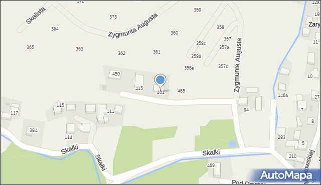 Mników, Zygmunta Augusta, 15, mapa Mników