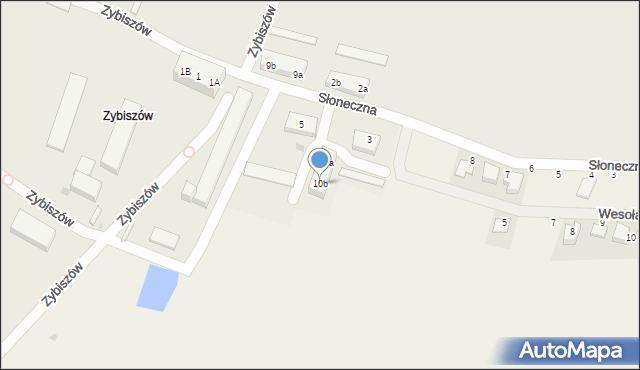 Mokronos Górny, Zybiszów, 10b, mapa Mokronos Górny