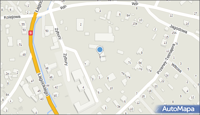 Nowa Dęba, Zybury Bronisława, 6, mapa Nowa Dęba