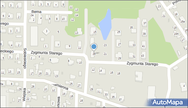 Nowa Sól, Zygmunta I Starego, 19, mapa Nowa Sól