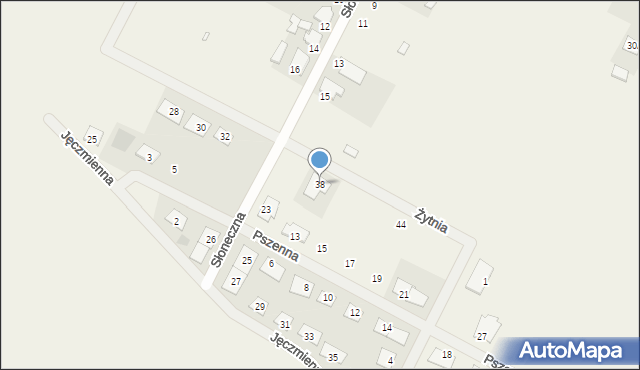 Nowe Oborzyska, Żytnia, 38, mapa Nowe Oborzyska