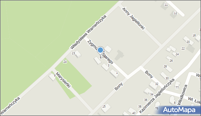 Oborniki Śląskie, Zygmunta I Starego, 5, mapa Oborniki Śląskie