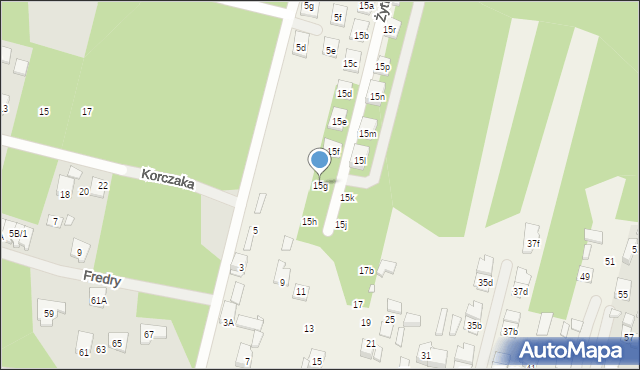 Ossów, Żytnia, 15g, mapa Ossów