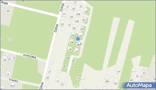 Ossów, Żytnia, 15m, mapa Ossów