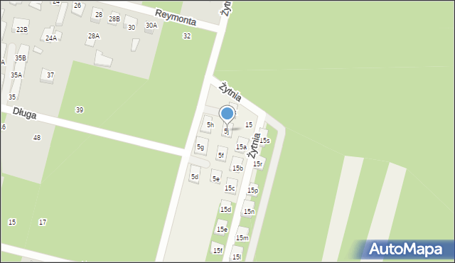 Ossów, Żytnia, 19, mapa Ossów