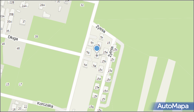 Ossów, Żytnia, 25, mapa Ossów