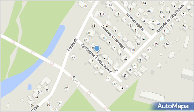 Ostrołęka, Zyndrama z Maszkowic, 5, mapa Ostrołęka