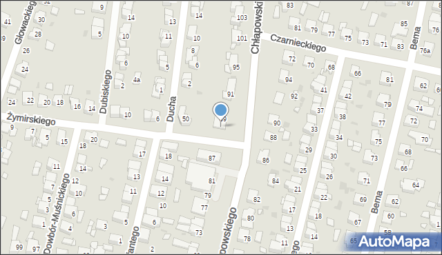 Ostrów Wielkopolski, Żymirskiego Franciszka, gen., 2, mapa Ostrów Wielkopolski