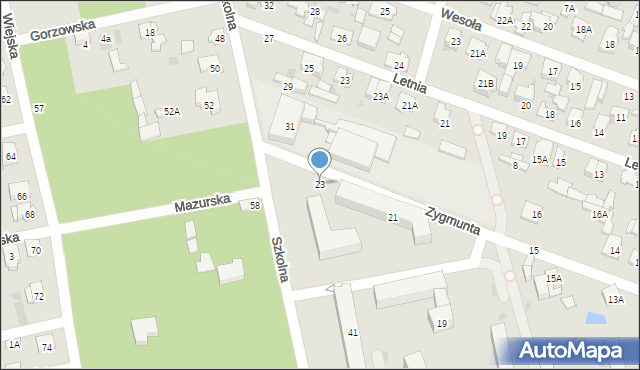 Otwock, Zygmunta, 23, mapa Otwock